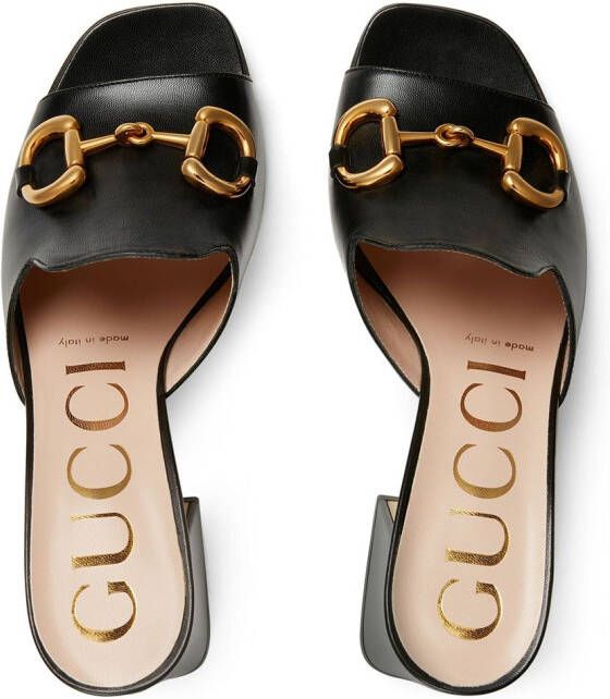 Gucci Horsebit mule sandals Black