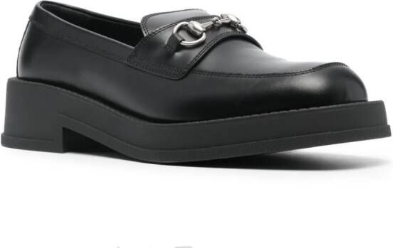 Gucci Horsebit square-toe loafers Black