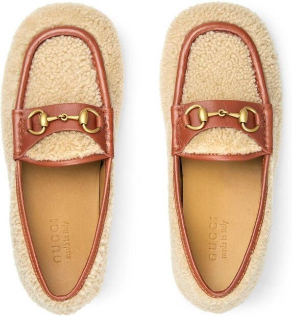 Gucci Horsebit wool loafers Neutrals