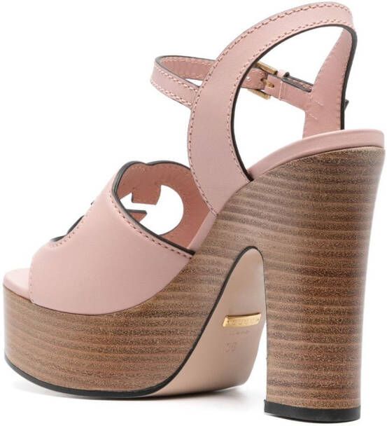 Gucci interlocking G 110mm high sandals Pink