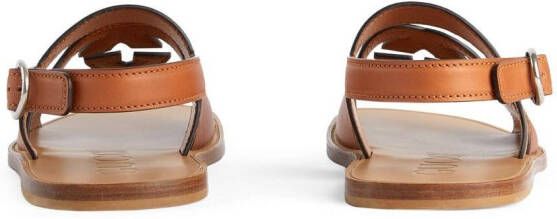 Gucci Interlocking G cut-out sandals Brown