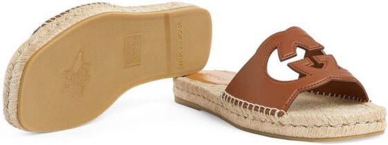 Gucci Interlocking G cut-out sandals Brown
