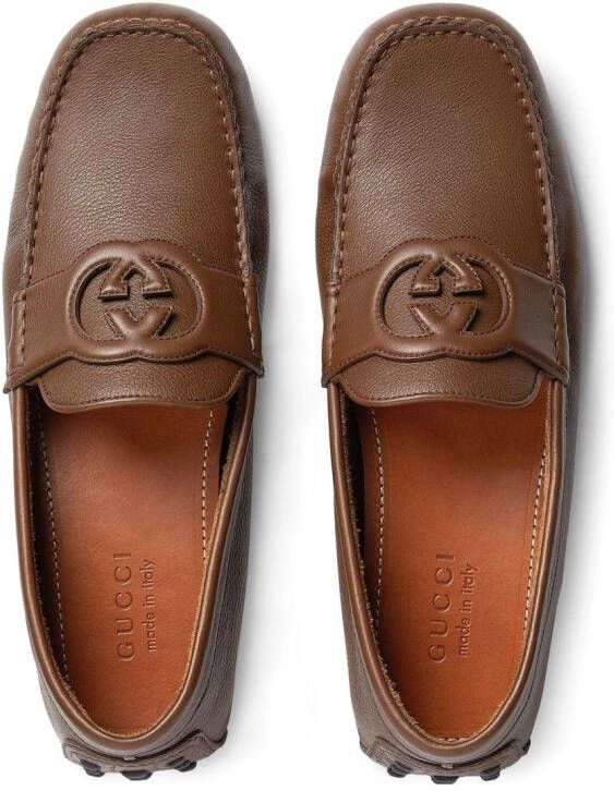Gucci Interlocking G driving shoes Brown