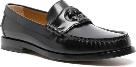 Gucci Interlocking G leather loafers Black