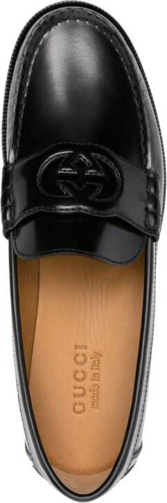 Gucci Interlocking G leather loafers Black