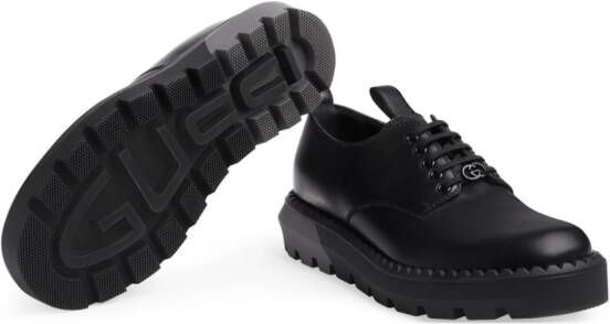 Gucci Interlocking G leather Derby shoes Black