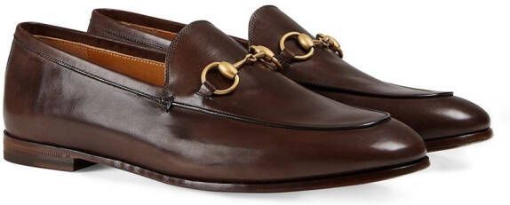 Gucci Jordaan leather loafers Brown