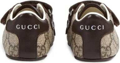 Gucci Kids Ace GG-jacquard pre-walkers Brown