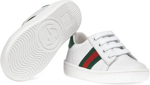 Gucci Kids Ace leather sneakers White