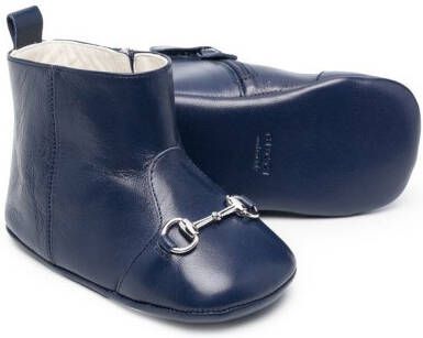 Gucci Kids Aisha horsebit-buckle boots Blue