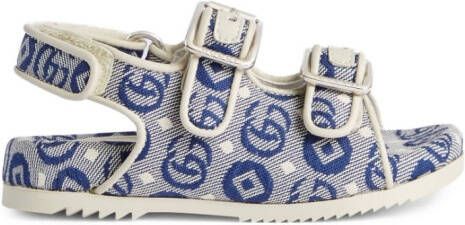 Gucci Kids all-over GG-print sandals Blue
