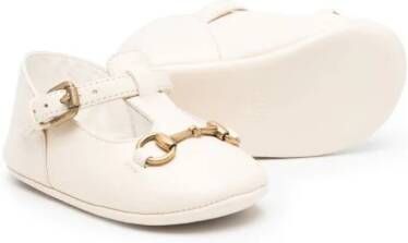 Gucci Kids ankle-strap leather pre-walkers White