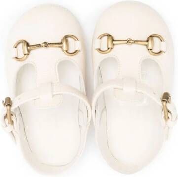 Gucci Kids ankle-strap leather pre-walkers White