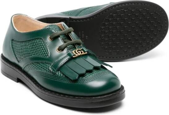 Gucci Kids Double G lace-up shoes Green