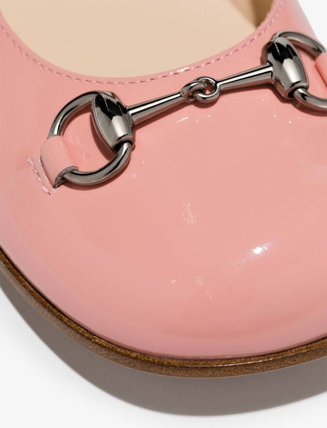 Gucci Kids horsebit detail ballerina shoes Pink