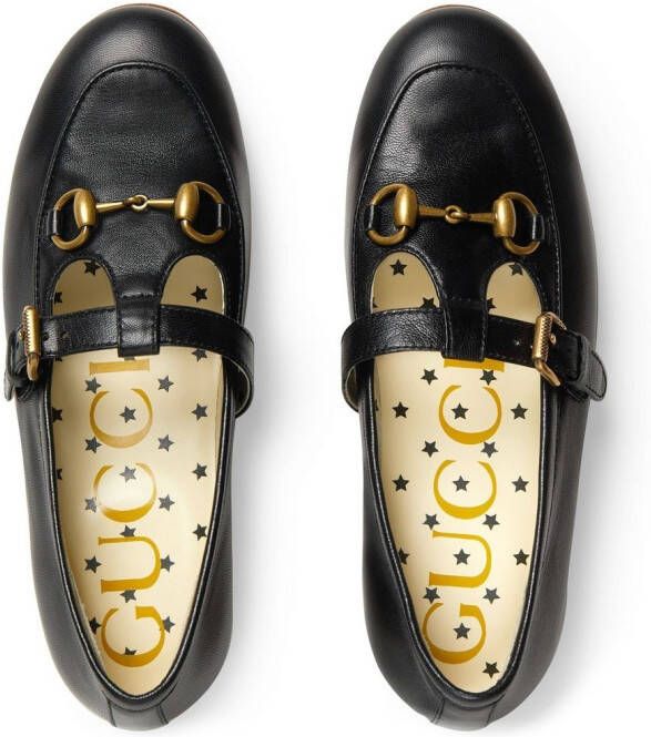 Gucci Kids horsebit-detail buckled loafers Black