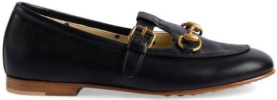 Gucci Kids horsebit-detail buckled loafers Black