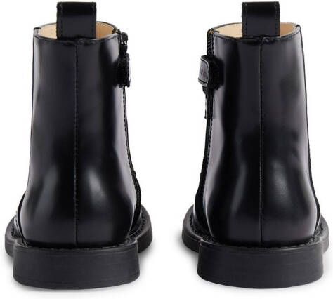 Gucci Kids Horsebit-embellished ankle boots Black