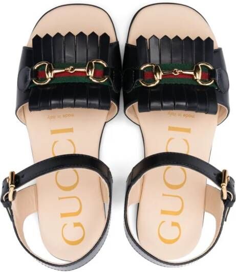 Gucci Kids Horsebit leather sandals Blue