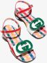 Gucci Kids Interlocking G leather sandals Red - Thumbnail 2