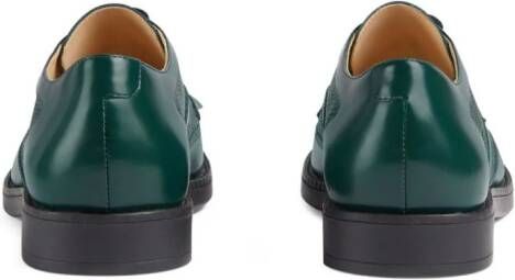 Gucci Kids lace-up leather shoes Green