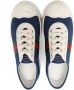 Gucci Kids logo-embossed canvas sneakers Blue - Thumbnail 3