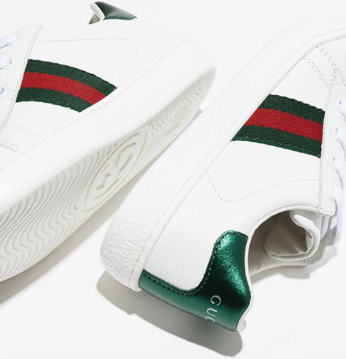 Gucci Kids New Ace lace-up sneakers White