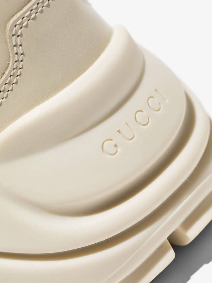 Gucci Kids Rhyton logo-print sneakers Neutrals