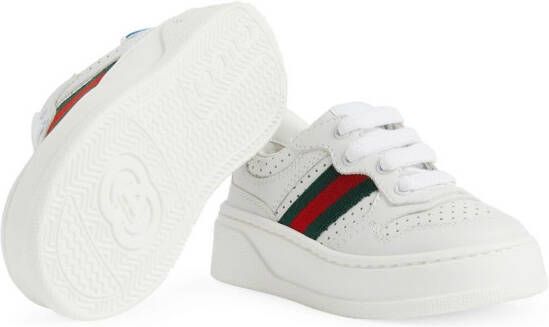 Gucci Kids Web detail chunky sneakers White