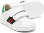 Gucci Kids Web-detailing leather sneakers White - Thumbnail 2