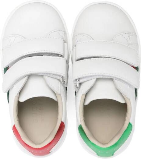 Gucci Kids Web-detailing leather sneakers White