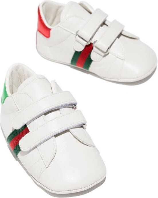 Gucci Kids Web-stripe low-top sneakers White