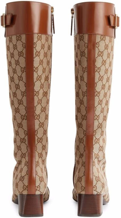 Gucci knee-high GG boots Brown