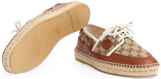 Gucci lace-up GG espadrilles Brown