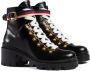 Gucci Leather ankle boot with Sylvie Web Black - Thumbnail 2