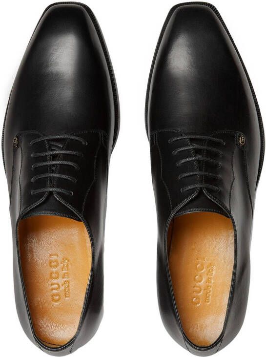 Gucci leather lace-up shoes Black