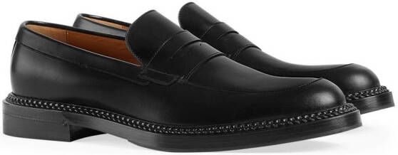 Gucci leather penny loafers Black
