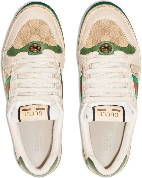 Gucci Screener lace-up sneakers Neutrals