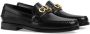 Gucci logo-plaque leather loafers Black - Thumbnail 2