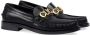 Gucci logo-lettering leather loafers Black - Thumbnail 2