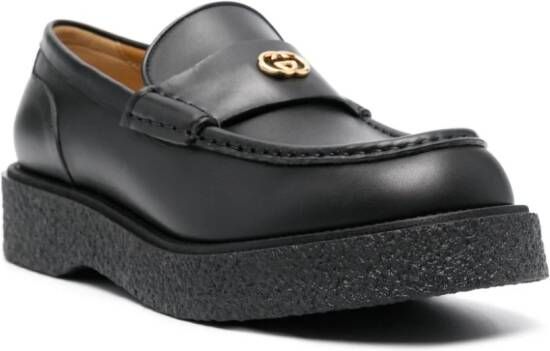 Gucci Menen Interlocking G-plaque loafers Black