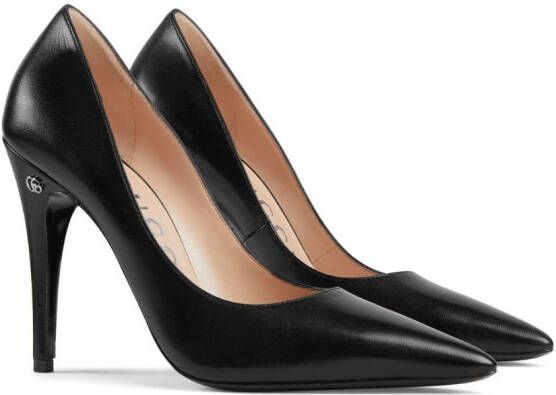 Gucci pointed-toe leather pumps Black