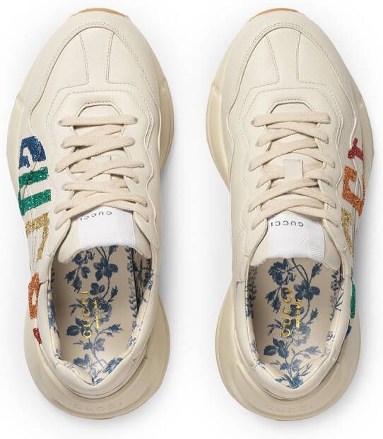 Gucci Rhyton lace-up sneakers Neutrals