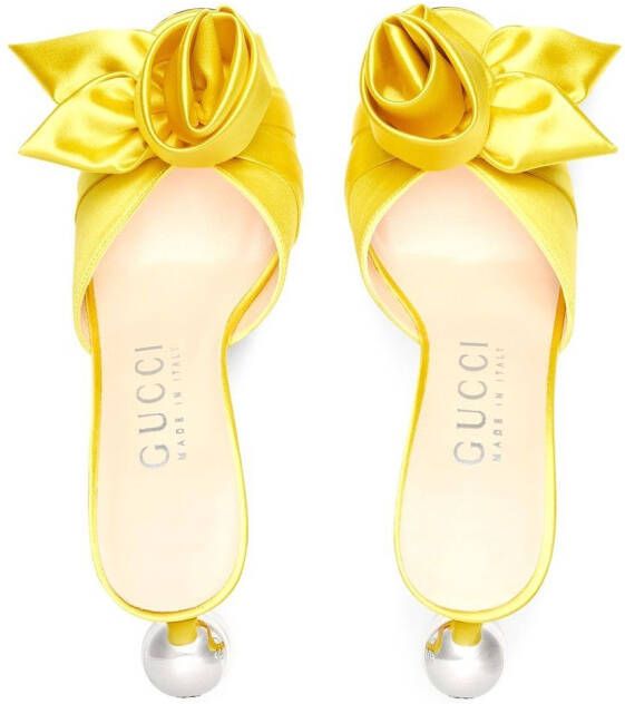 Gucci rose open-toe sandals Yellow