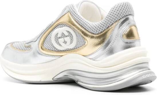 Gucci Run Interlocking G metallic sneakers Silver