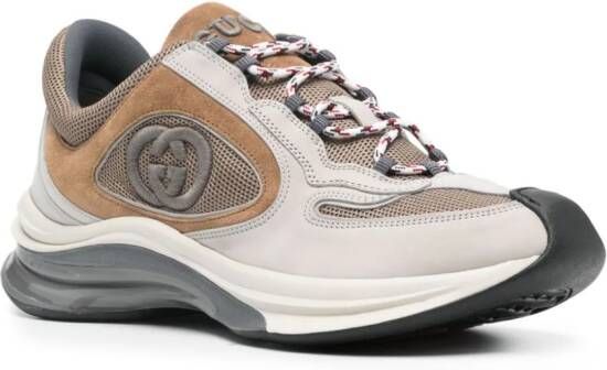 Gucci Run panelled-design sneakers Brown