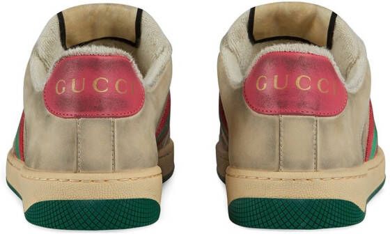 Gucci Screener distressed sneakers Neutrals