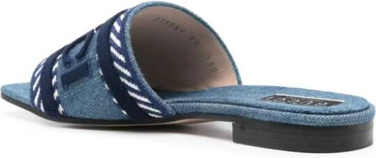 Gucci -script denim sandals Blue