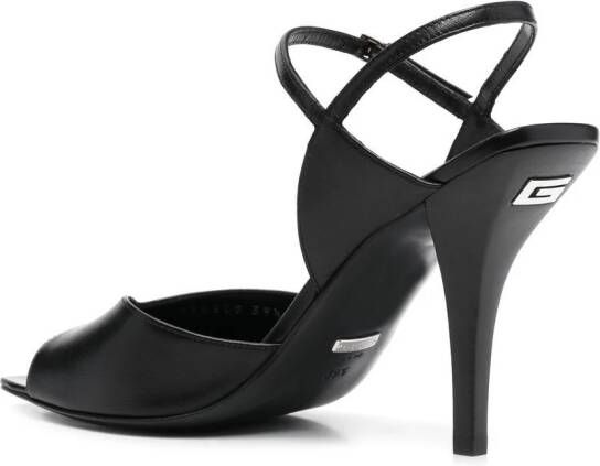 Gucci Square G 105mm slingback sandals Black