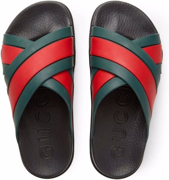 Gucci Web slide sandals Red